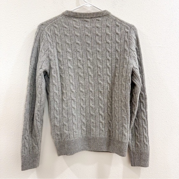 J. Crew Cashmere Cable Knit Sweater Grey S - Picture 3 of 4